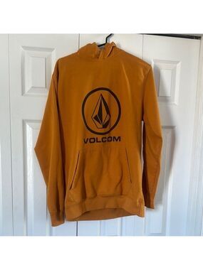 Volcom Orange/yellow Pullover Sweater with Iconic Logo